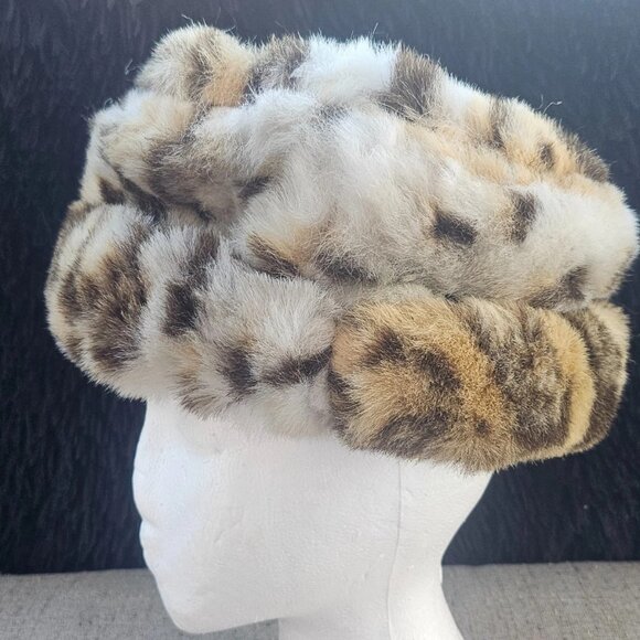 Women Hat Warm Winter Russian Style Faux Fur Brown/Tan Round Cap hat New main image 9
